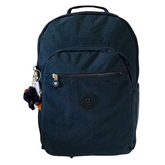 Vintage brand new Extra Large 47cm xl 17" Laptop Kipling Seoul Backpack Blue - Picture 1 of 7